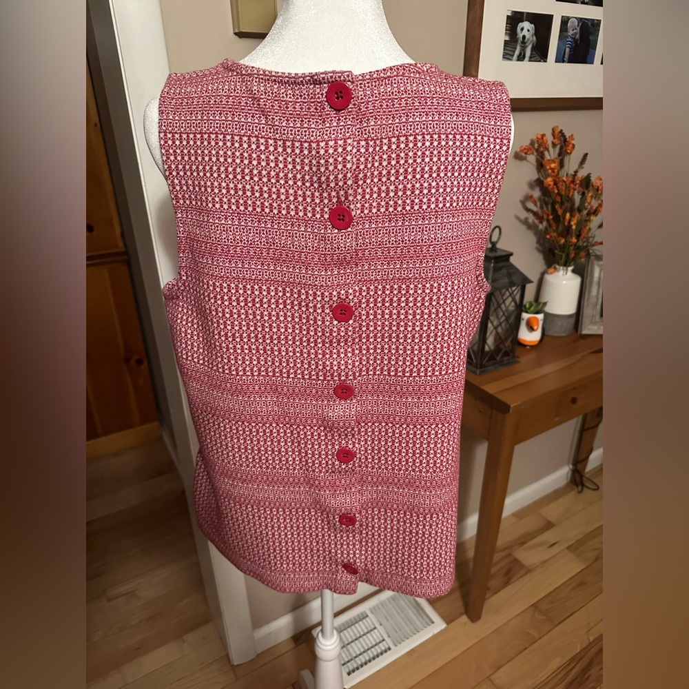 Banana Republic Red Patterned Tank Top - Picture 3 of 5
